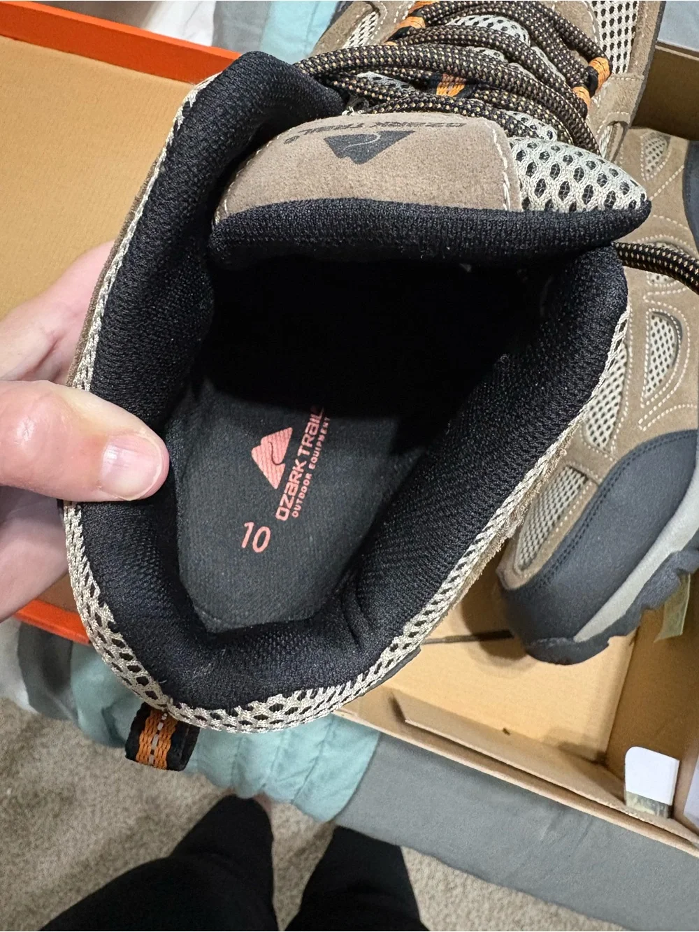 Ozark Trail Brown and Black Men's Hiking Boots